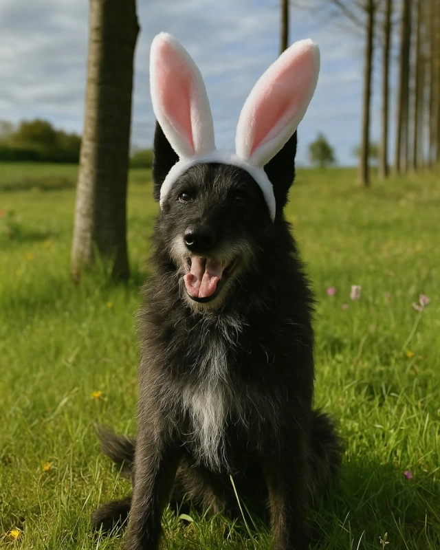 Unser Teilzeit-Bürohund Hasi als "Oster-Hasi". Frohe  #Ostern wünschen Euch das Team des Bauernverbandes Sachsen-Anhalt e.V. und Hasi 🐇🐕
#teamlandwirtschaft #landwirtschaft #machtlaune #sachsenanhalt